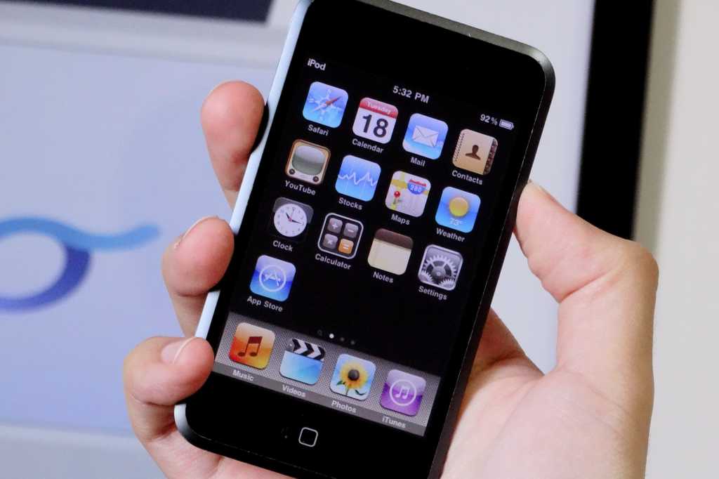 Holding the original iPod touch