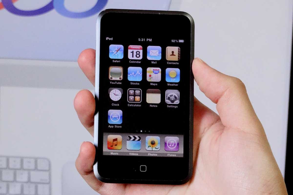 Holding the original iPod touch