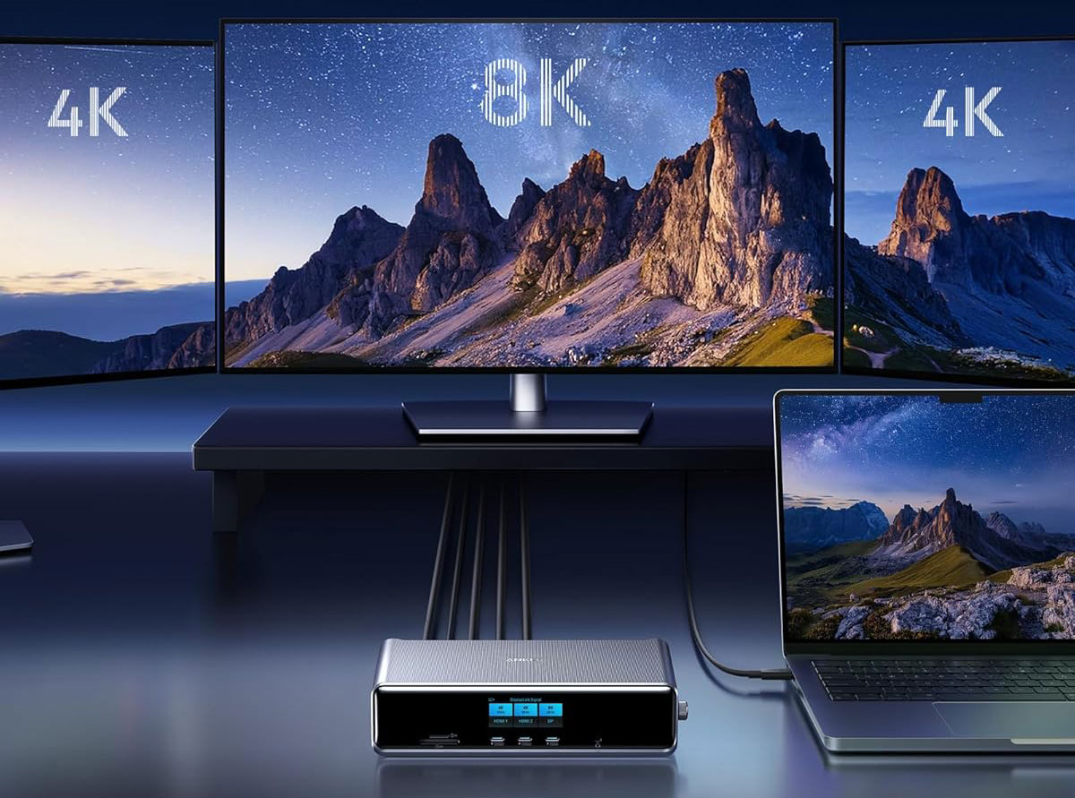 Anker Prime Triple Display 14-in-1 Docking Station &ndash; two 4K displays at 60Hz plus one 8K/60Hz