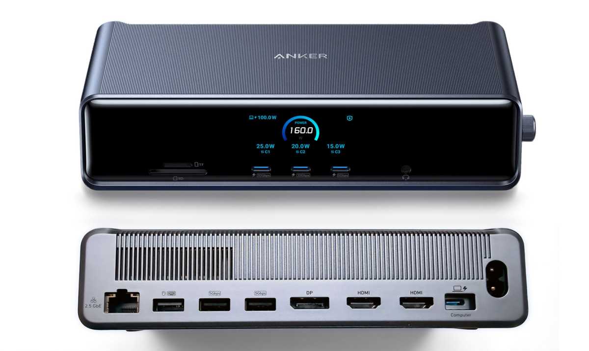 Anker Prime 14-in-1 DisplayLink Docking Station ports