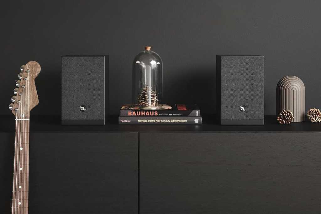 A28 W speakers on bookshelf