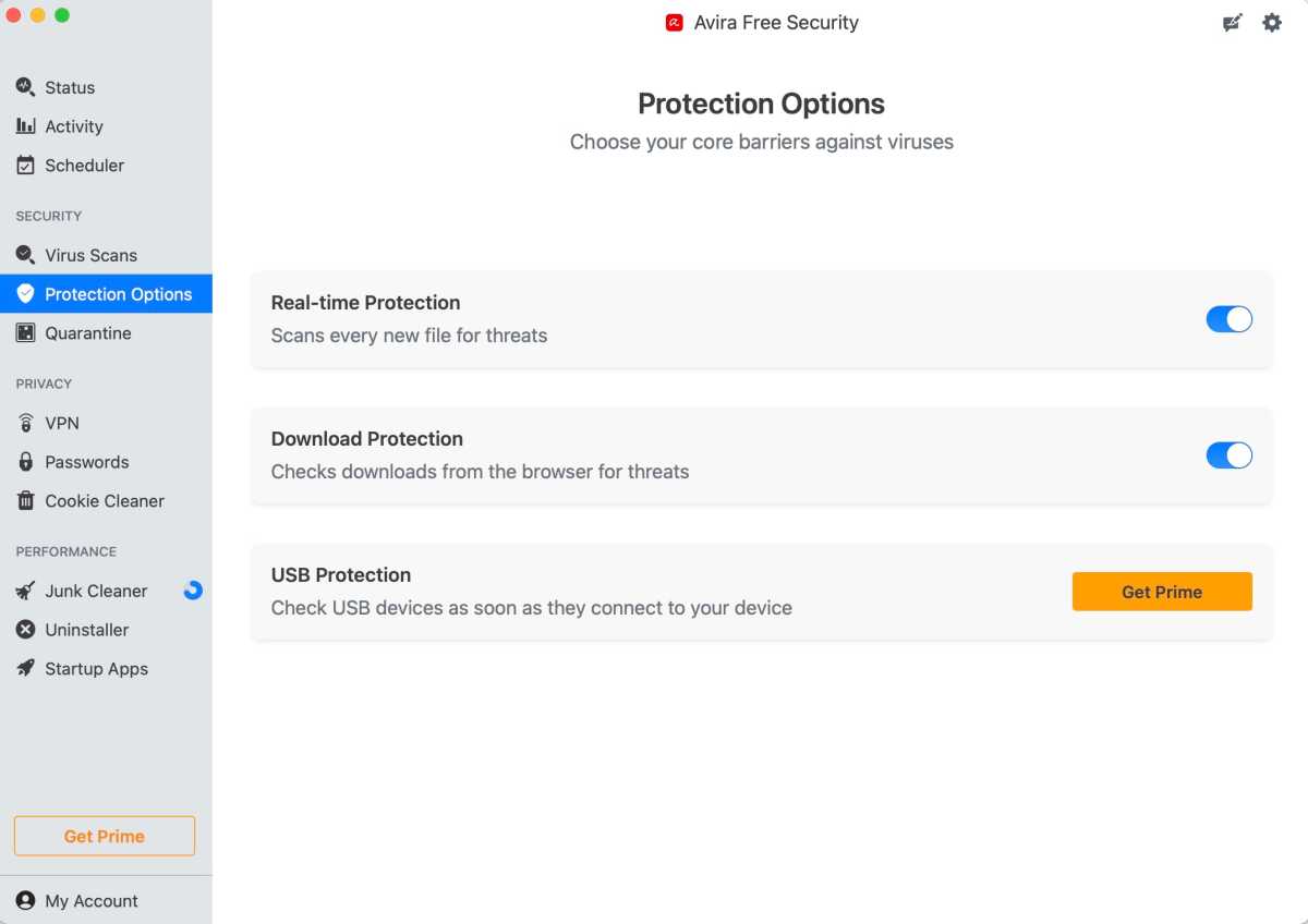 AviraFreeSecurity5 what protection is free