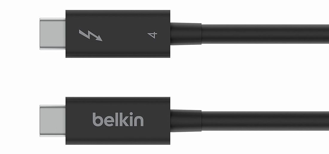 Belkin Thunderbolt 4 Cable (2M, 6.6ft) – Best long 100W PD Active Thunderbolt 4 cable