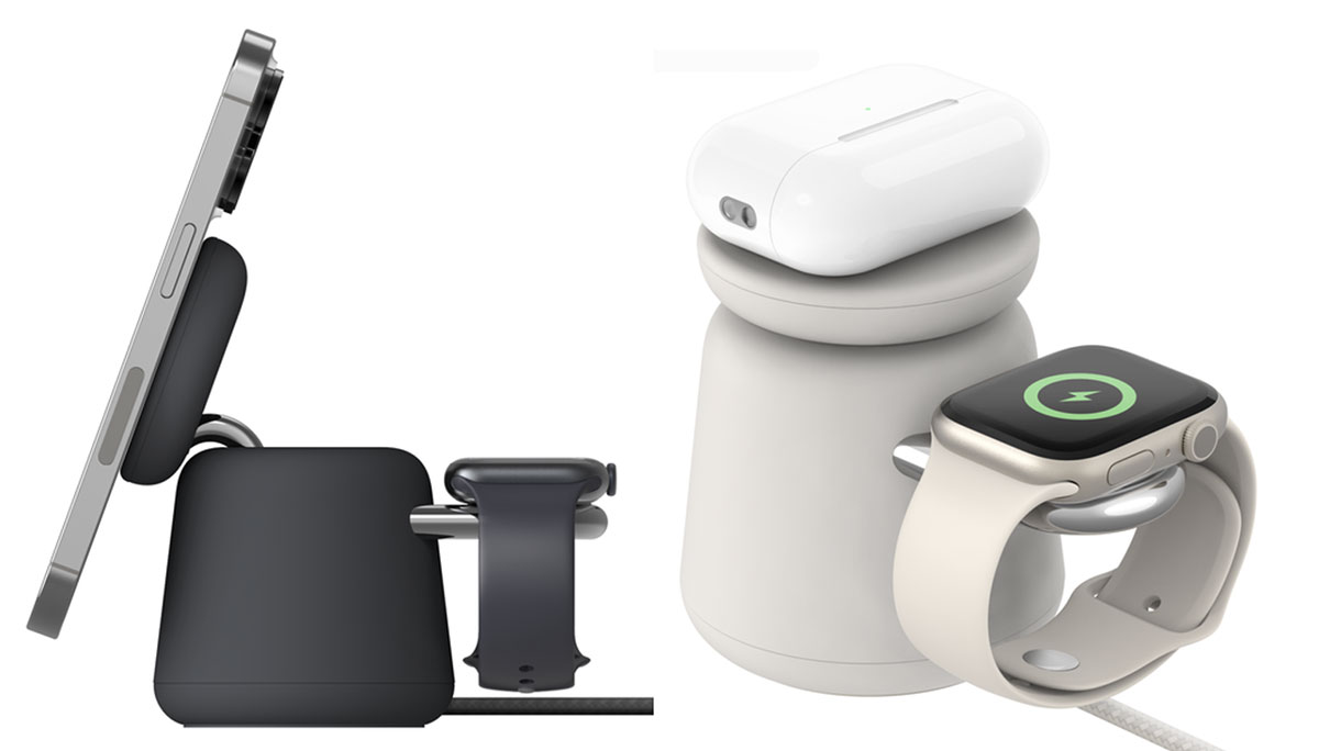Belkin BoostCharge Pro 2-in-1 Wireless Charging Dock with MagSafe 15W &ndash; Designer 2-in-1 Apple Watch charger