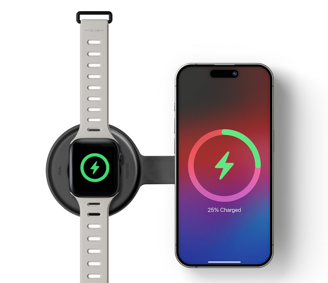 Native Union Voyage 2-in-1 Magnetic Wireless Charger &ndash; Super-compact iPhone & Watch charger