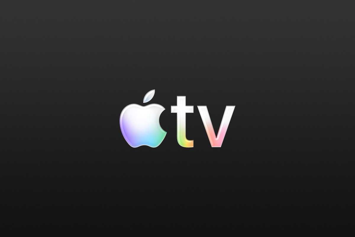 Apple tv logo with Liquid Glass lettering and no +