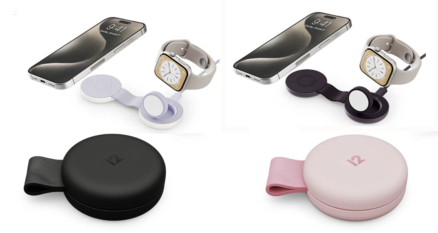 Twelve South ButterFly SE 2-in-1 Qi2 Charger &ndash; Super-compact iPhone & Watch charger