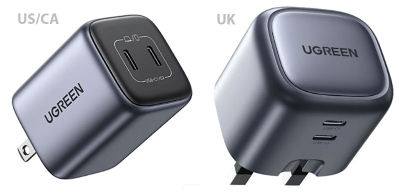Ugreen Nexode 45W USB-C Wall Charger &ndash; Charge two devices at the same time