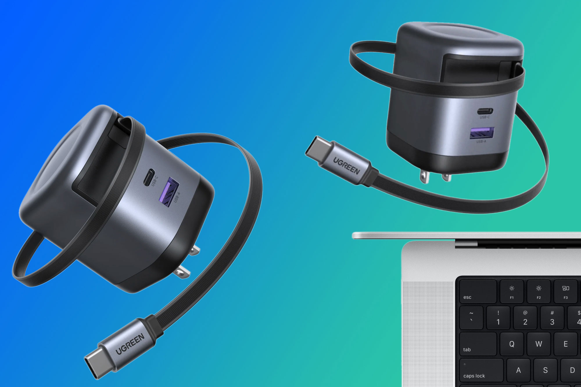 Best iPhone charger: Ugreen Nexode 65W Charger with Retractable Cable