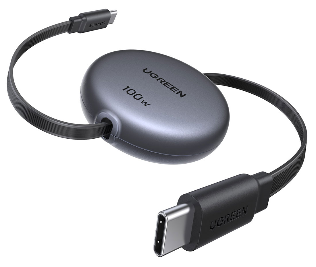 Ugreen Nexode Retractable USB-C Cable 100W – Best retractable short 100W USB-C cable